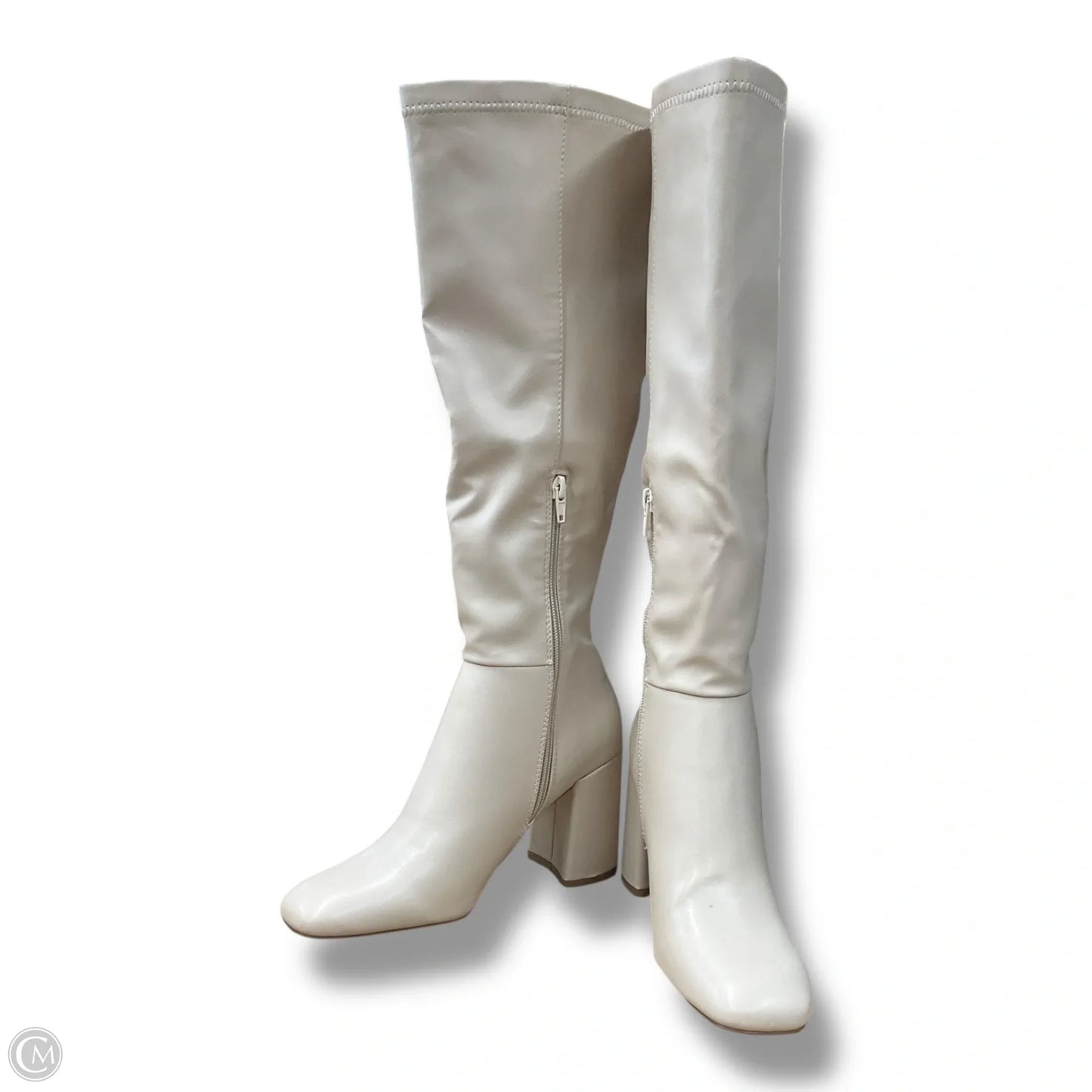 Boots Knee Heels By Madden Girl In Ivory, Size: 8