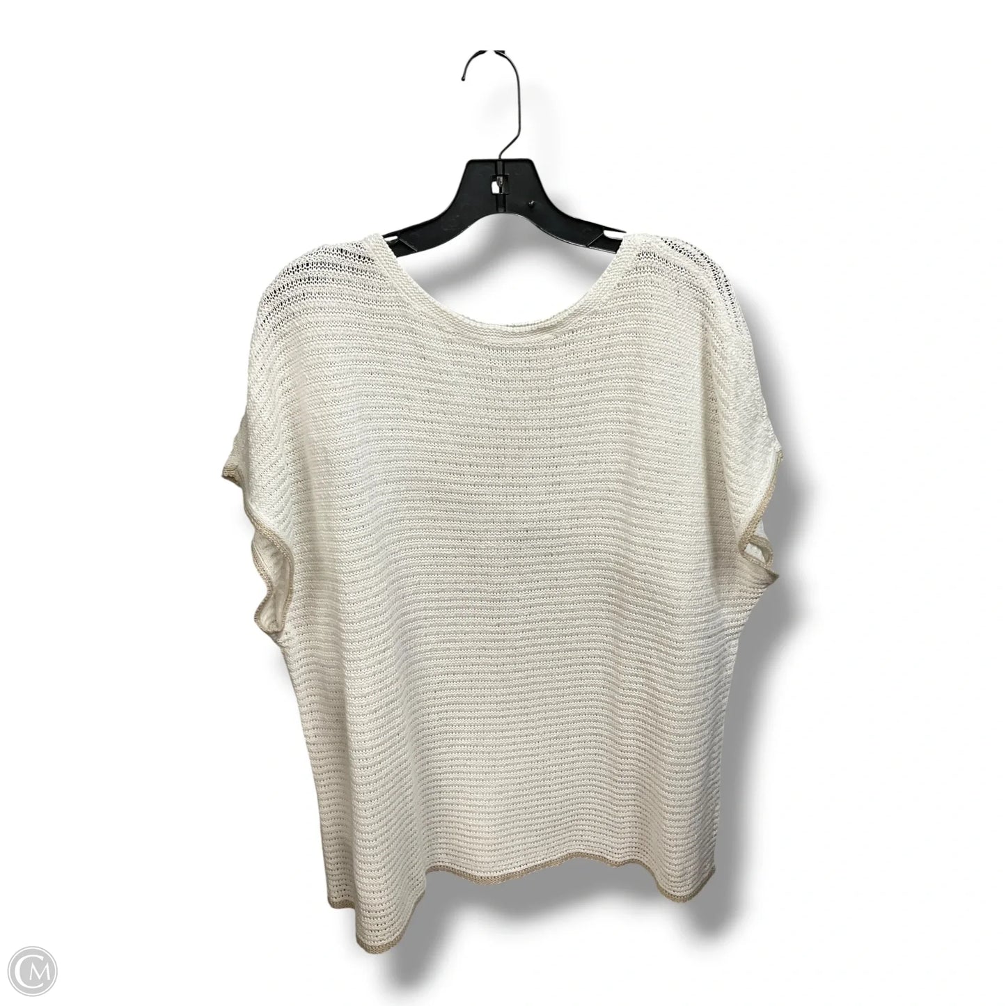 Sweater Short Sleeve By Pure Jill In White, Size: Xl