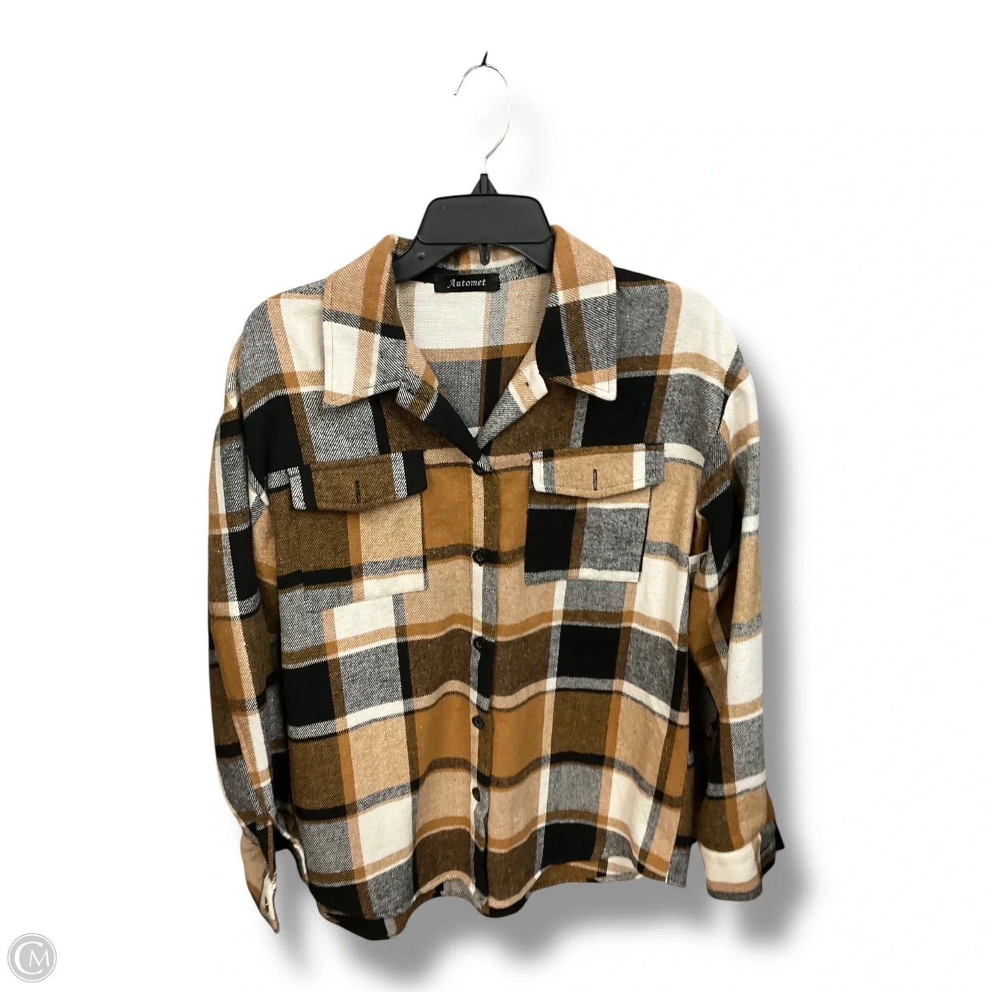 Jacket Shirt By Automet In Plaid Pattern, Size: S