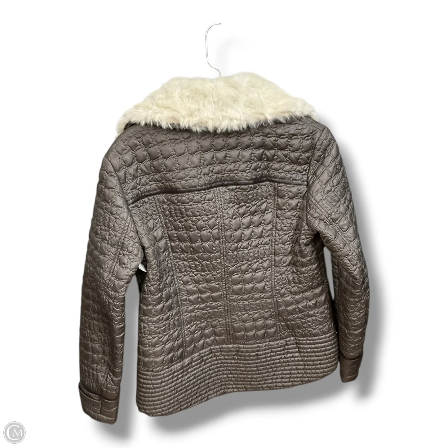 Jacket Puffer & Quilted By Via Spiga In Taupe, Size: S