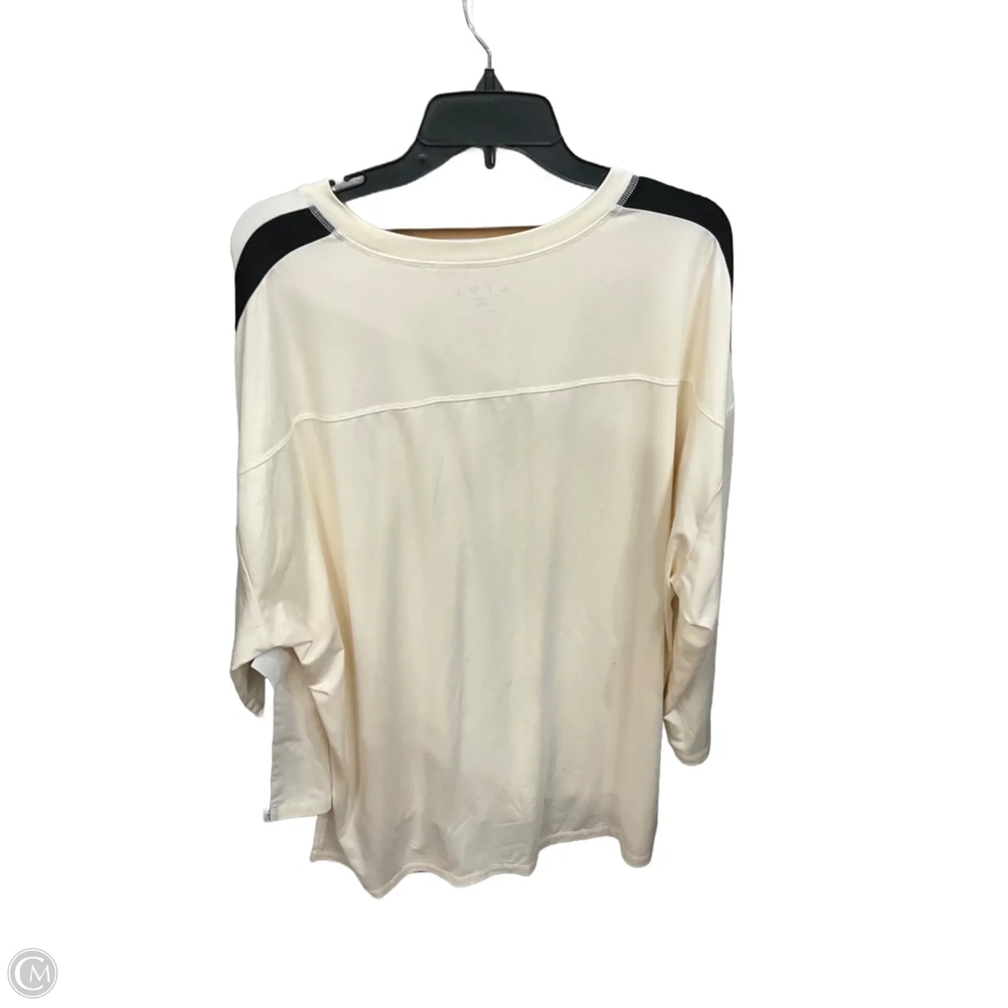 Athletic Top Long Sleeve Crewneck By Livi Active In Cream, Size: 2x