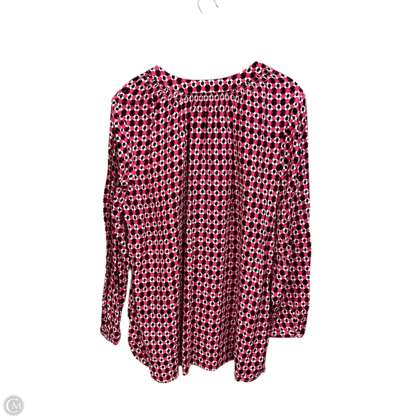 Blouse Long Sleeve By Crown And Ivy In Pink, Size: 2x