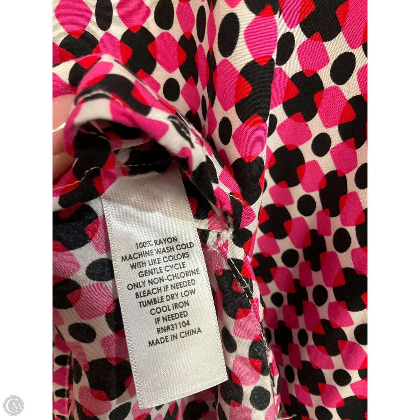Blouse Long Sleeve By Crown And Ivy In Pink, Size: 2x