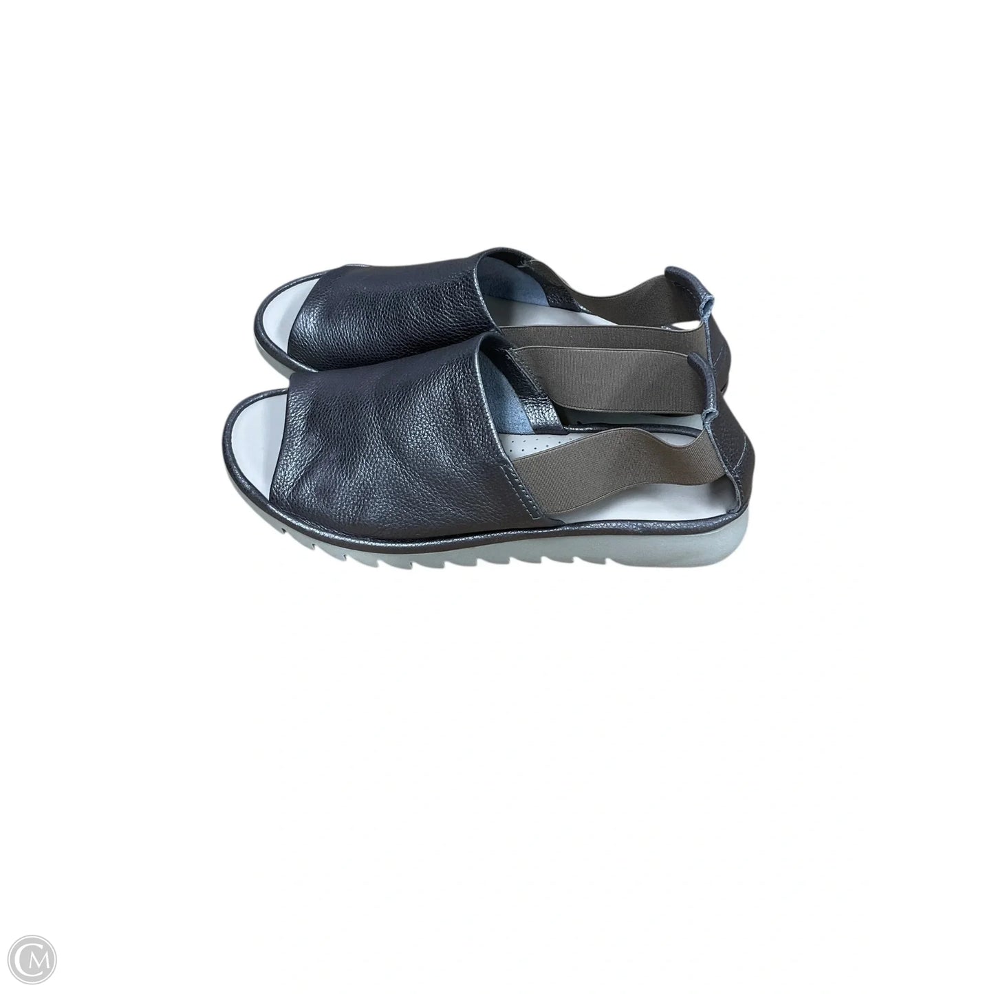 Sandals Flats By Clothes Mentor In Silver, Size: 8.5