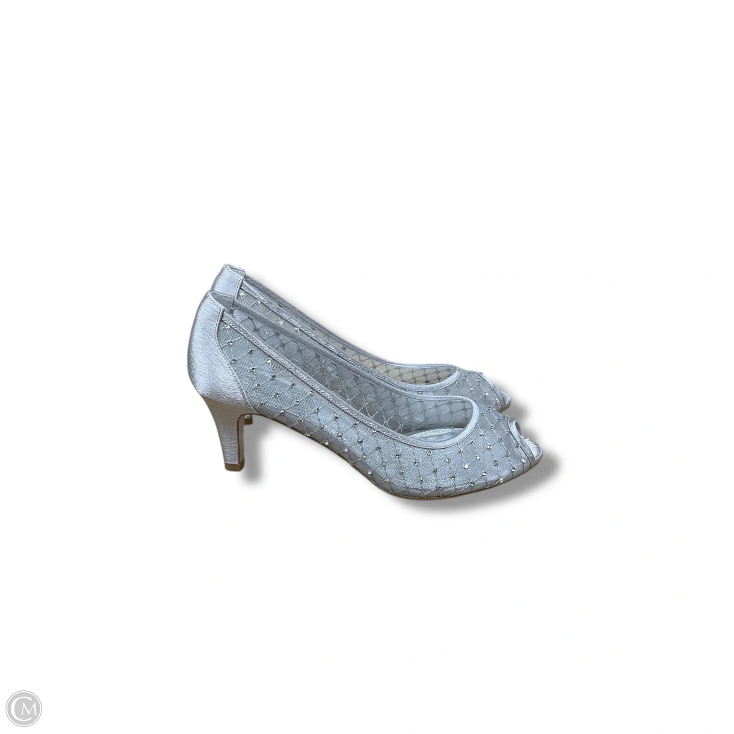 Shoes Heels Kitten By Adrianna Papell In Silver, Size: 8.5