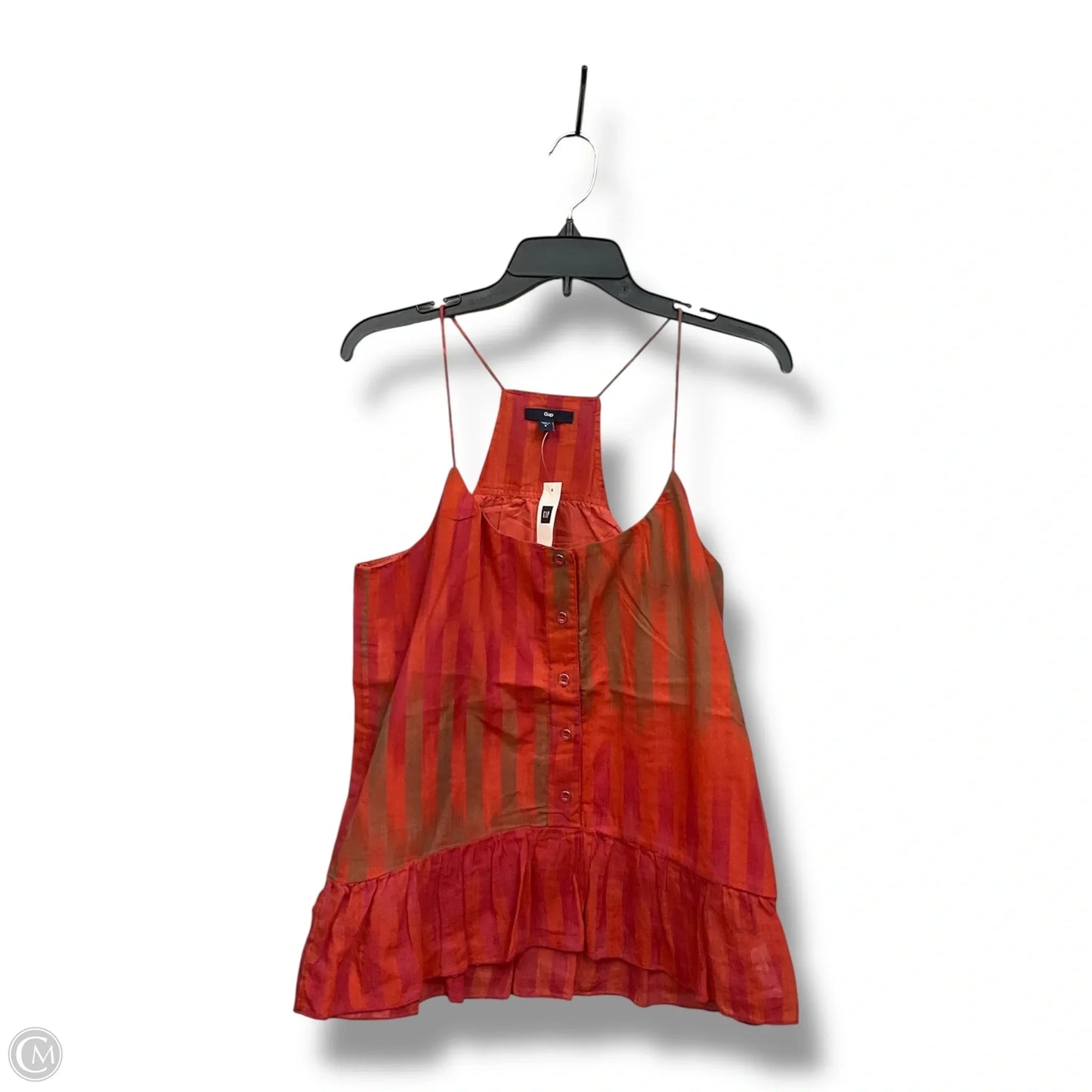 Top Sleeveless By Gap In Striped Pattern, Size: S