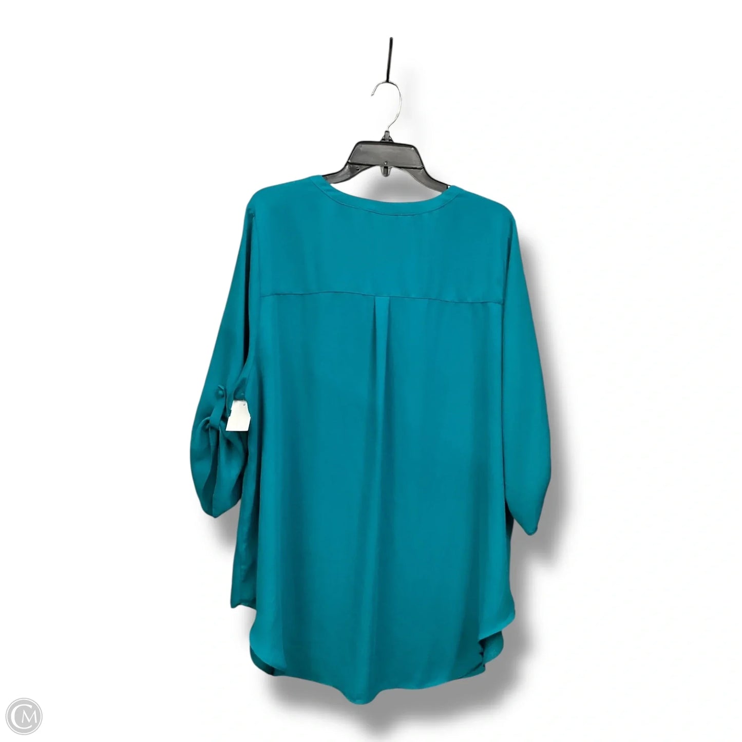 Blouse 3/4 Sleeve By Worthington In Blue, Size: 2x