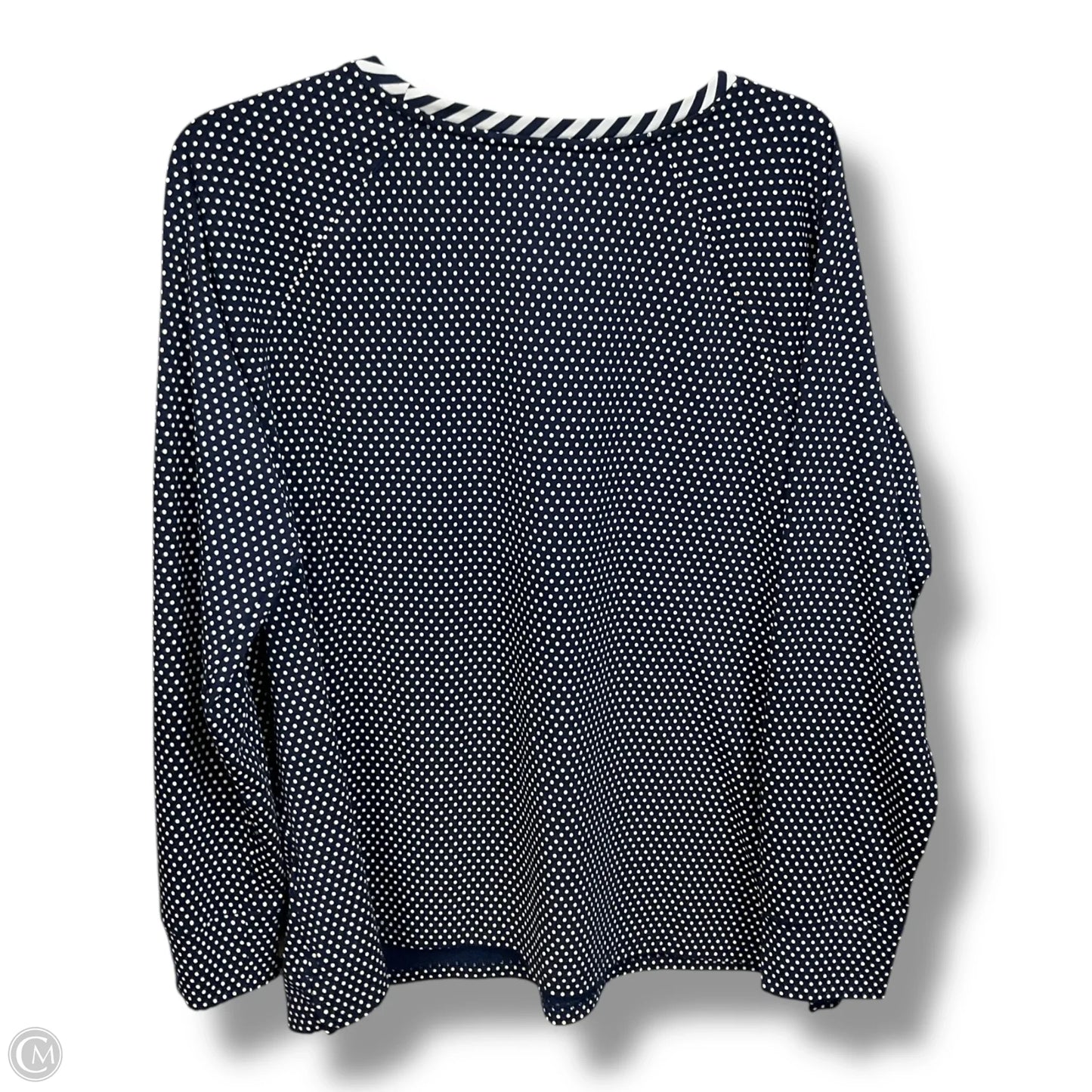 Top Long Sleeve By Lands End In Polkadot Pattern, Size: Xl