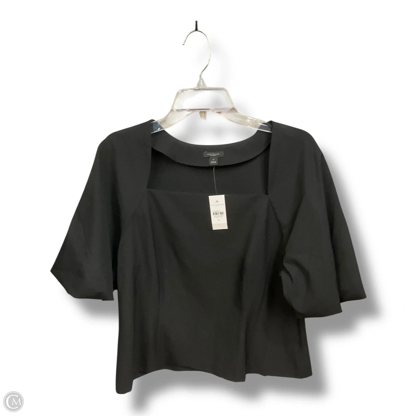 Top Short Sleeve Basic By Ann Taylor In Black, Size: 12