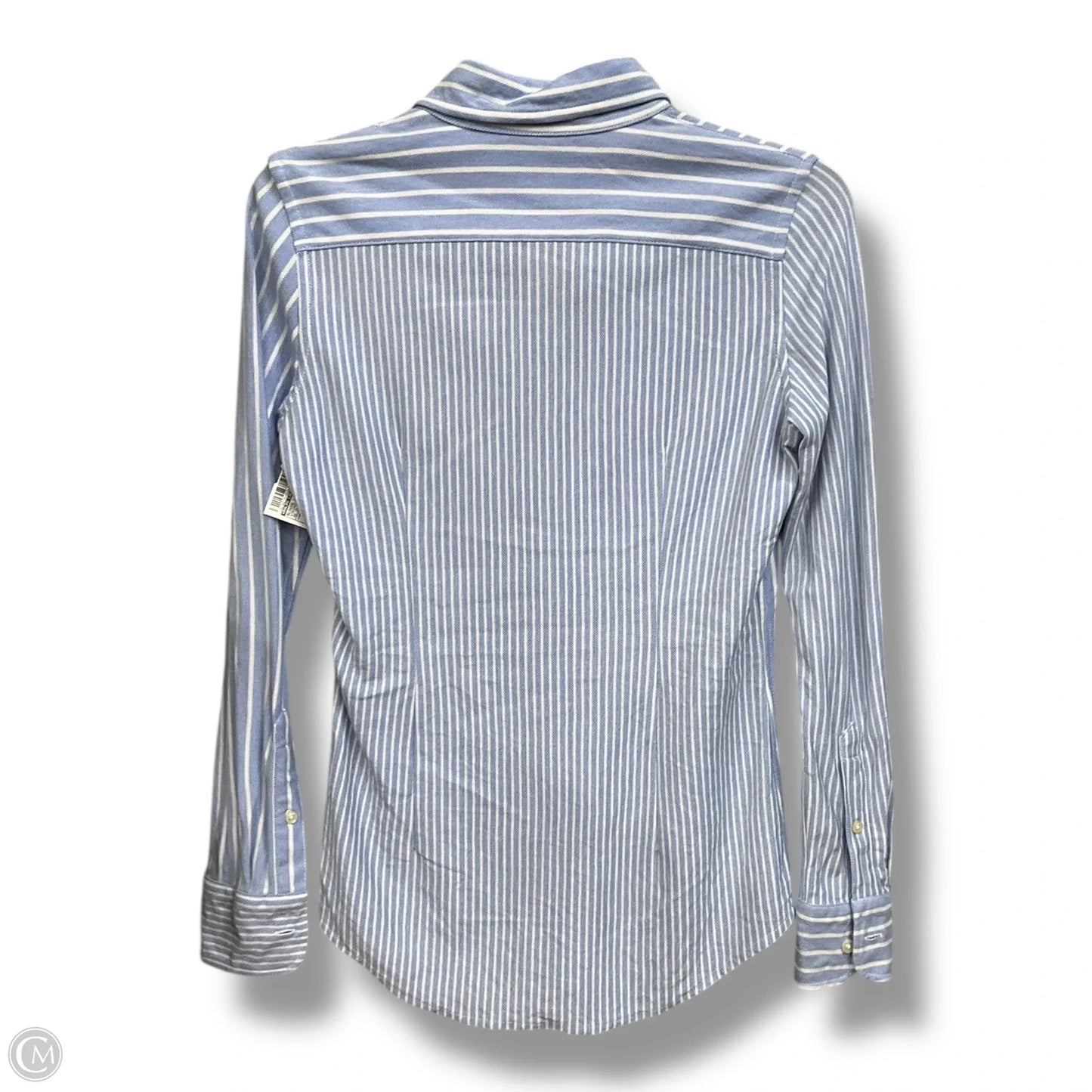 Blouse Long Sleeve By Ralph Lauren In Striped Pattern, Size: Sp
