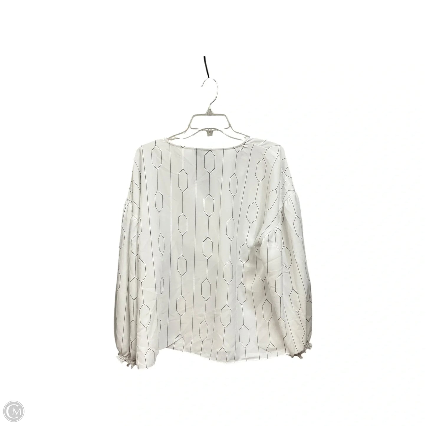 Blouse Long Sleeve By Alfani In Multi-colored, Size: L