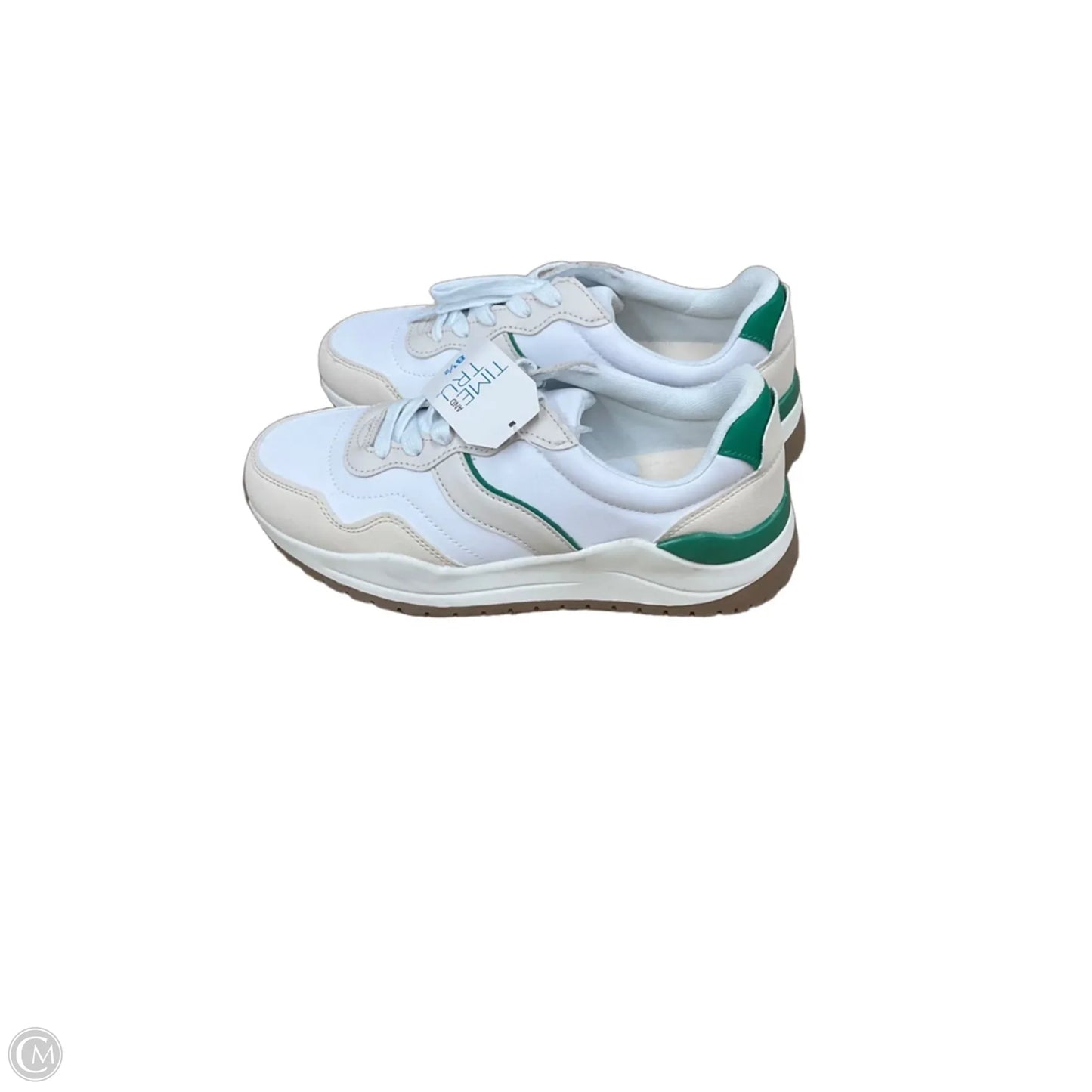Shoes Sneakers By Time And Tru In Green & White, Size: 8.5
