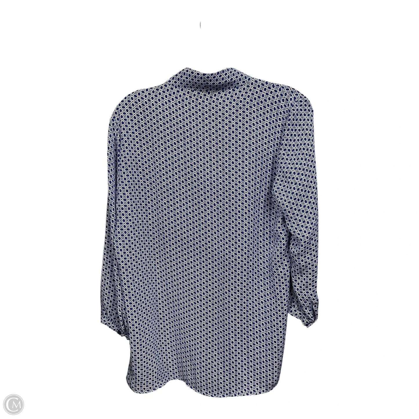 Blouse Long Sleeve By Laundry In Blue, Size: M