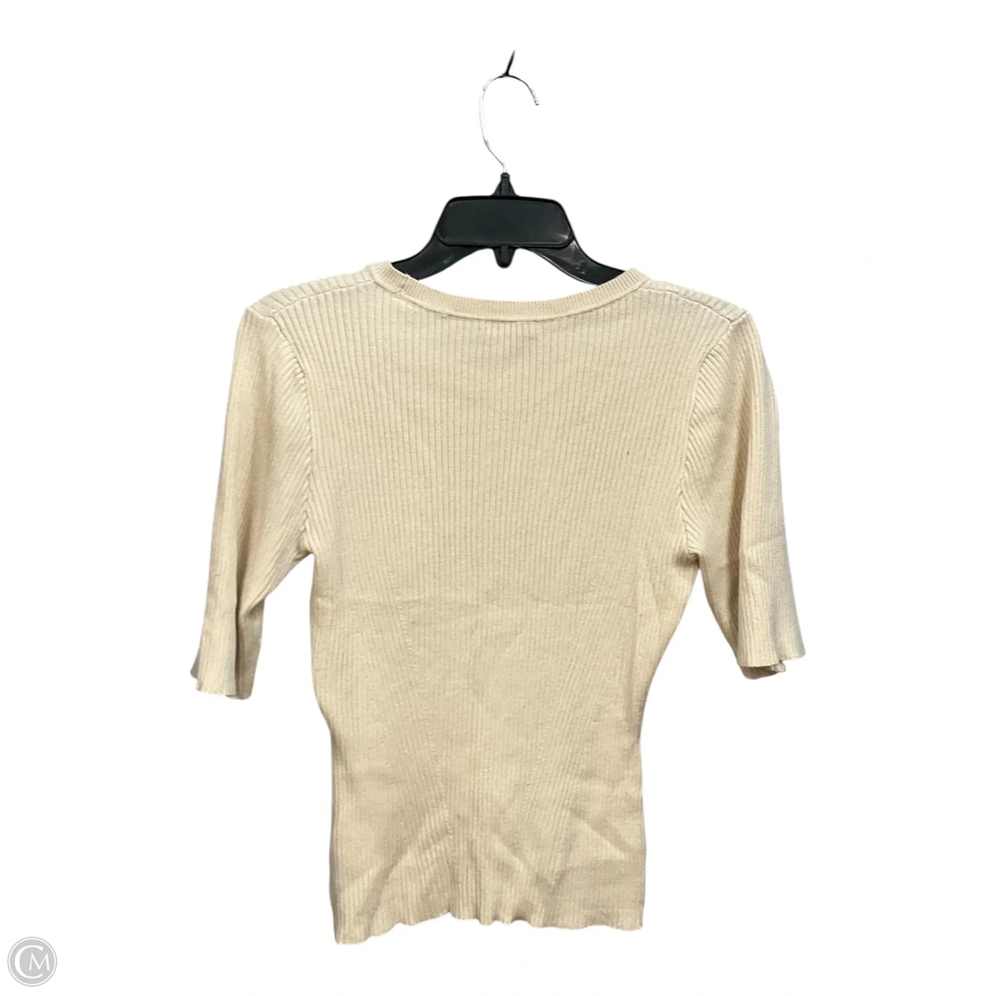 Top Short Sleeve Basic By Ophelia Roe In Cream, Size: 2x