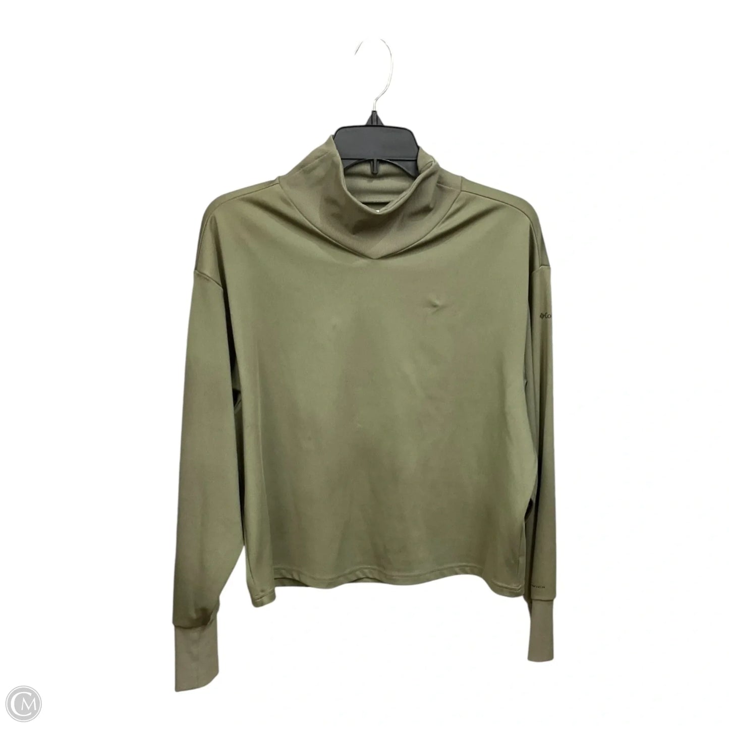 Athletic Top Long Sleeve Collar By Columbia In Green, Size: S