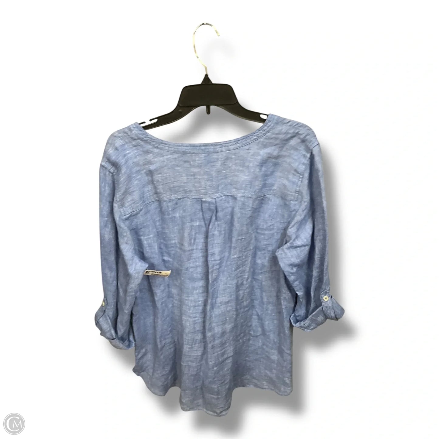 Blouse Long Sleeve By Talbots In Blue, Size: Xl