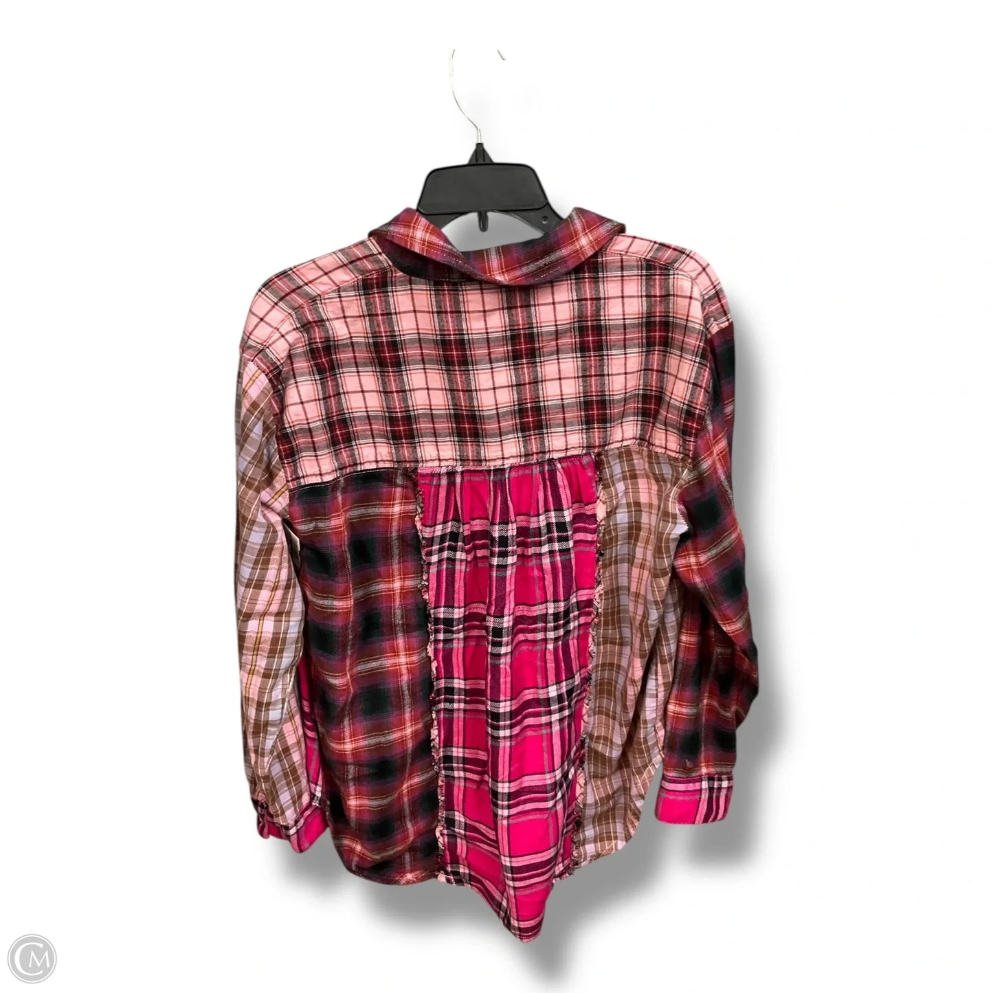 Blouse Long Sleeve By Pilcro In Plaid Pattern, Size: M