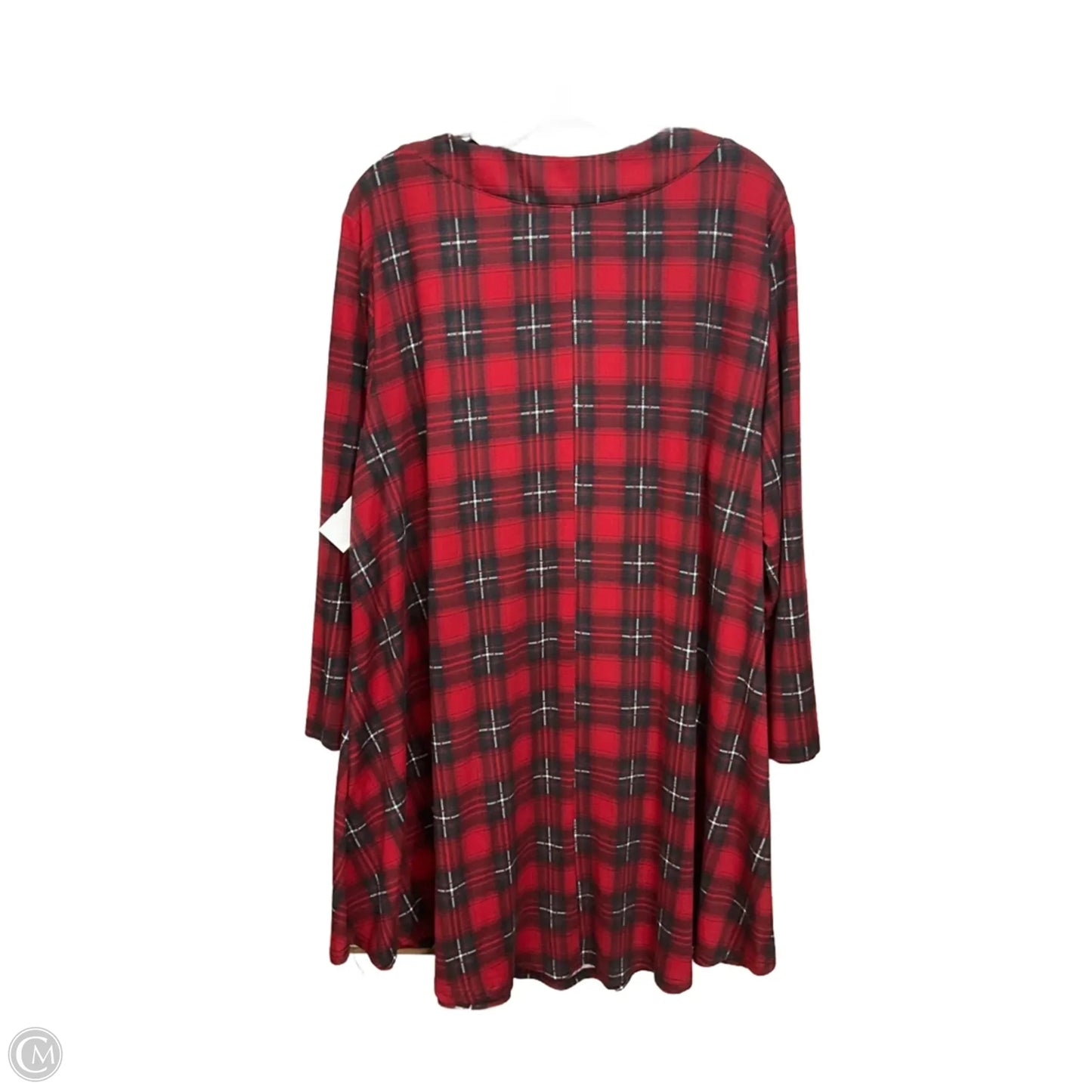 Top Long Sleeve By Clothes Mentor In Plaid Pattern, Size: 4x