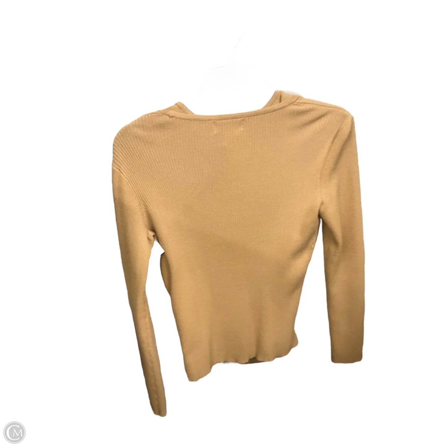 Top 2pc Long Sleeve By Worthington In Tan, Size: M