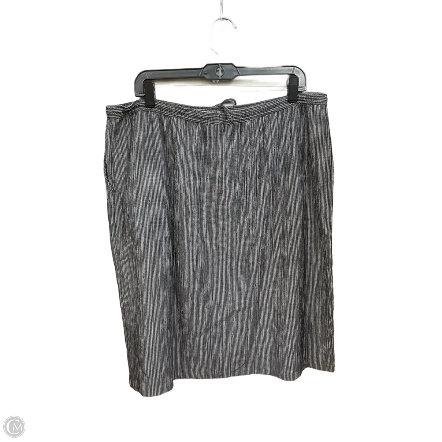 Skirt Midi By Style And Company In Black & White, Size: Xl
