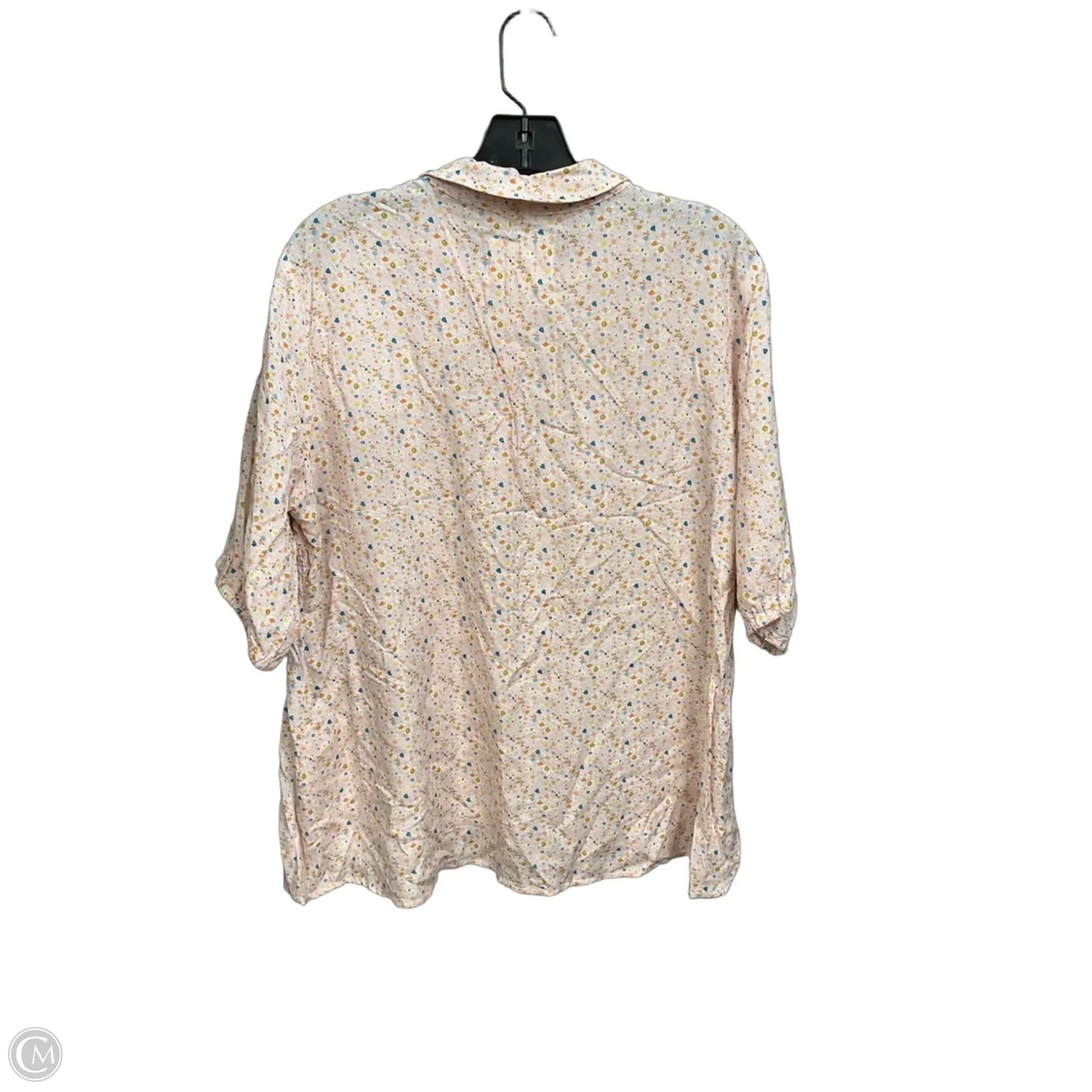 Top 3/4 Sleeve By Cmc In Floral Print, Size: Xl