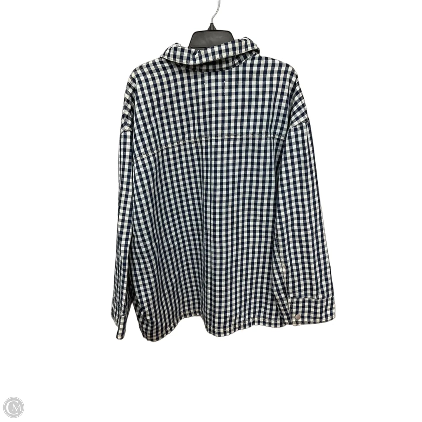 Jacket Denim By Universal Thread In Plaid Pattern, Size: 3x