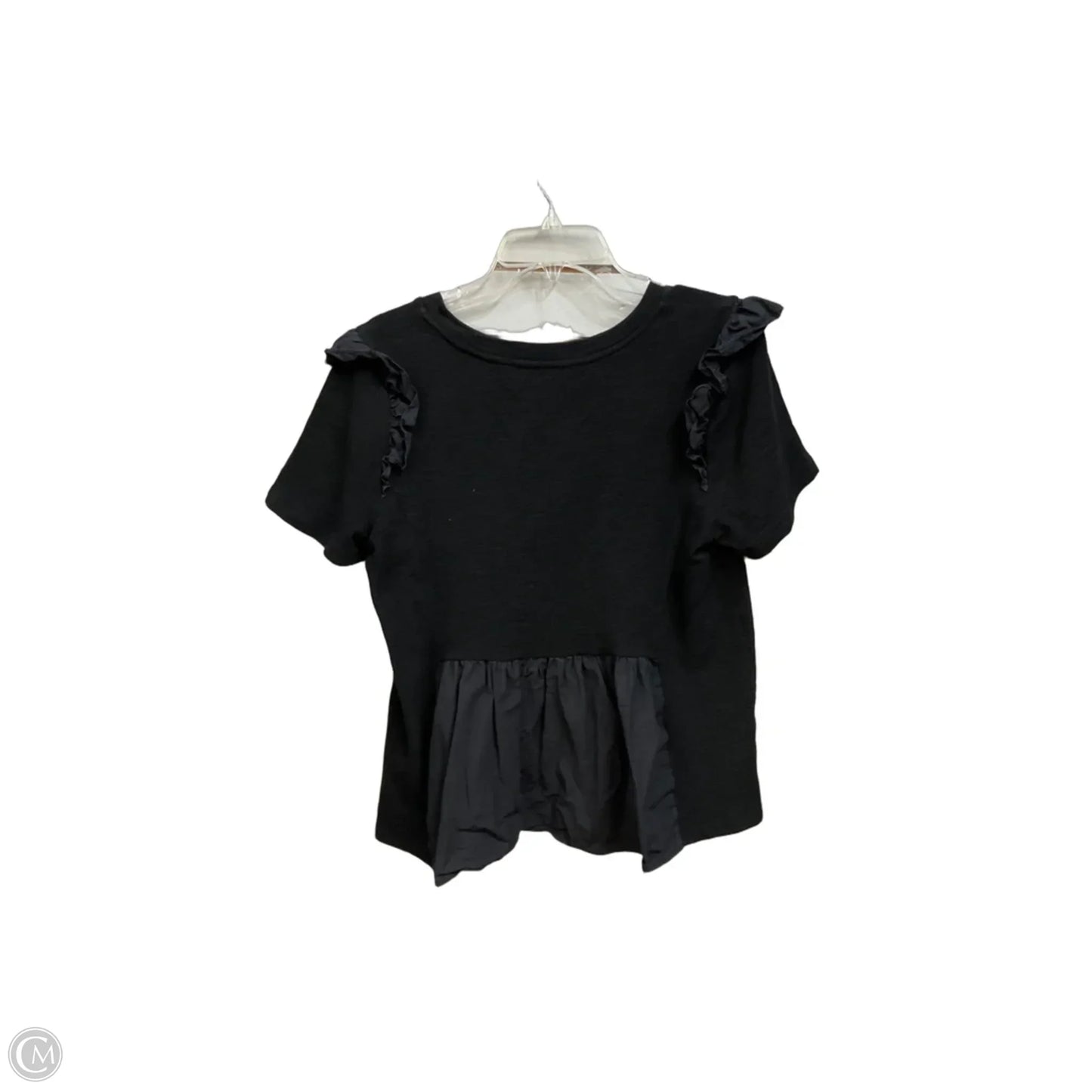 Top Short Sleeve By Maeve In Black, Size: L