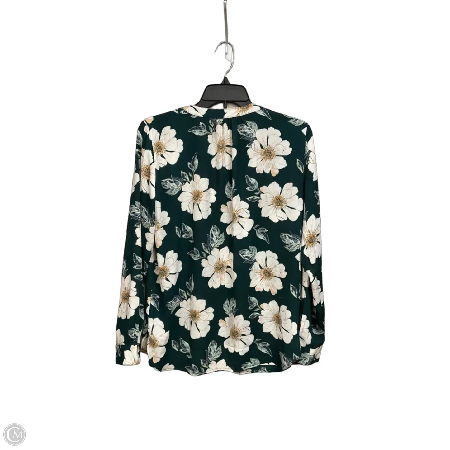 Blouse Long Sleeve By Loft In Floral Print, Size: Xs