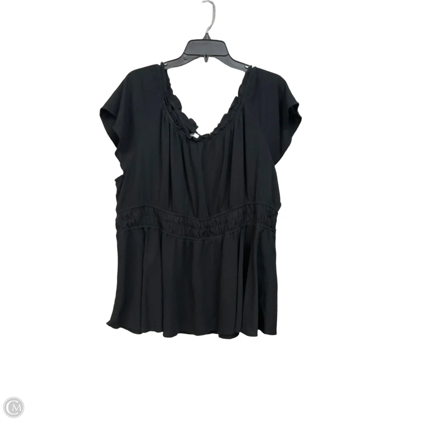 Top Short Sleeve By Torrid In Black, Size: 3x