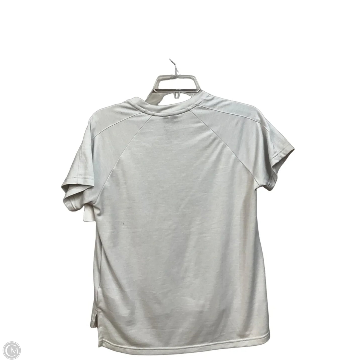 Athletic Top Short Sleeve By Adidas In Grey, Size: S