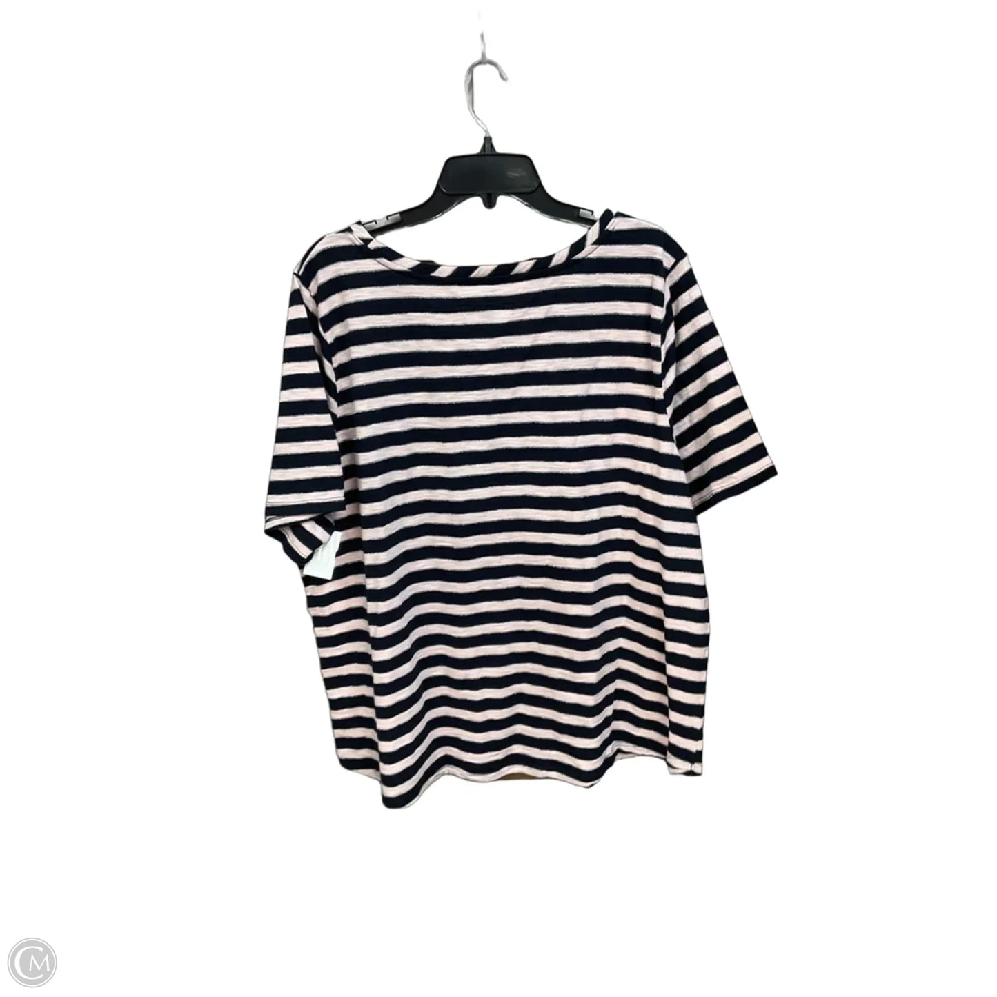 Top Short Sleeve By Talbots In Striped Pattern, Size: 3x