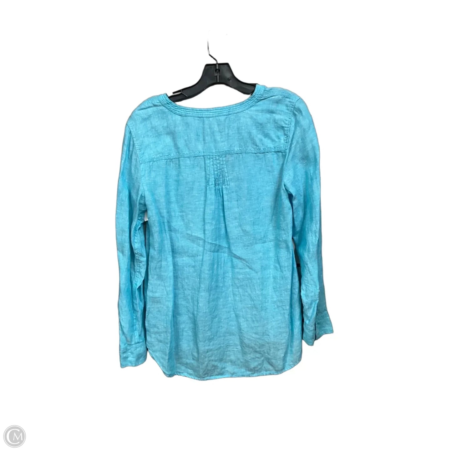 Blouse Long Sleeve By Talbots In Blue, Size: M