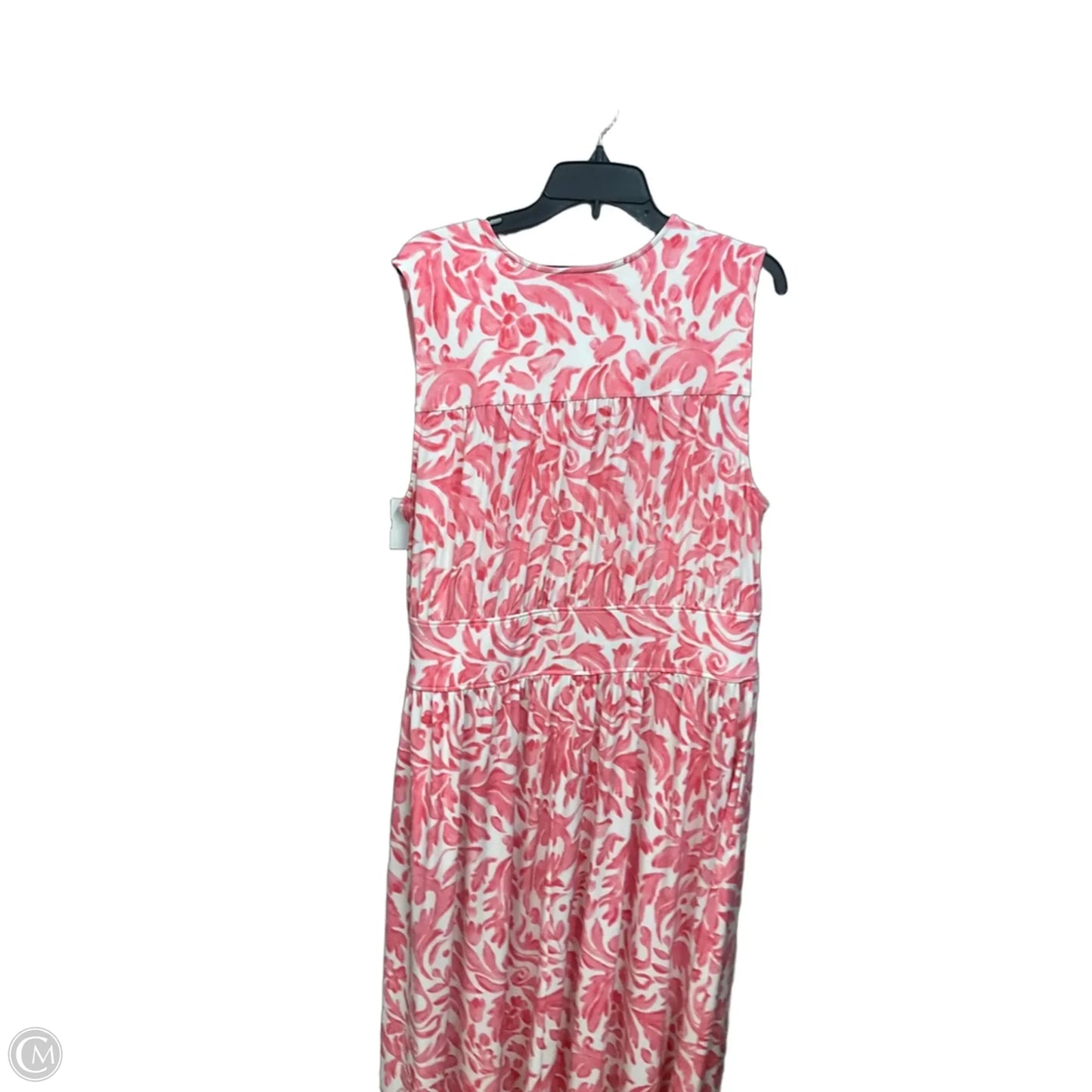 Dress Casual Midi By Lane Bryant In Pink & White, Size: 2x