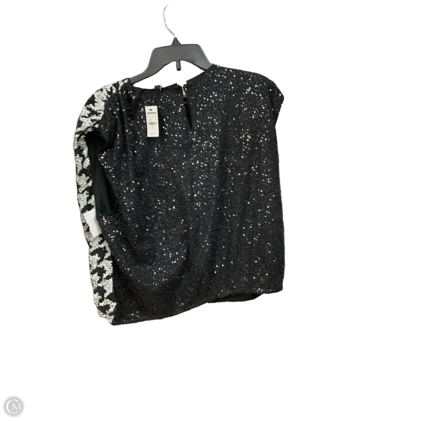 Top Sleeveless By Express In Black & White, Size: Xl