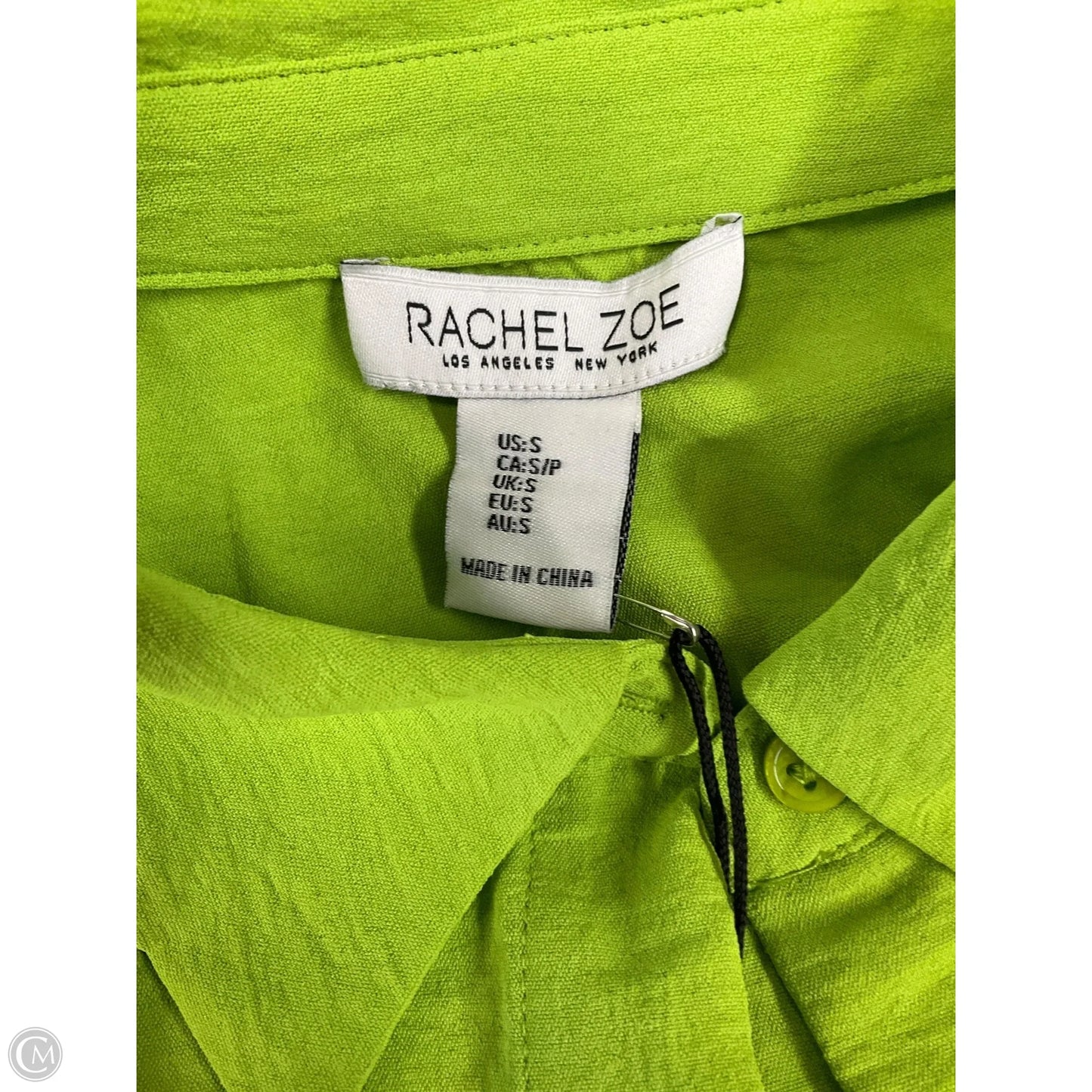Blouse Short Sleeve By Rachel Zoe In Green, Size: S