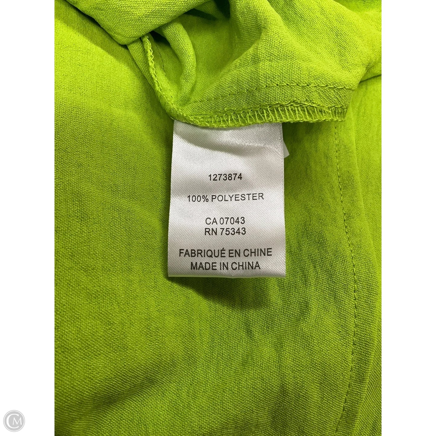 Blouse Short Sleeve By Rachel Zoe In Green, Size: S