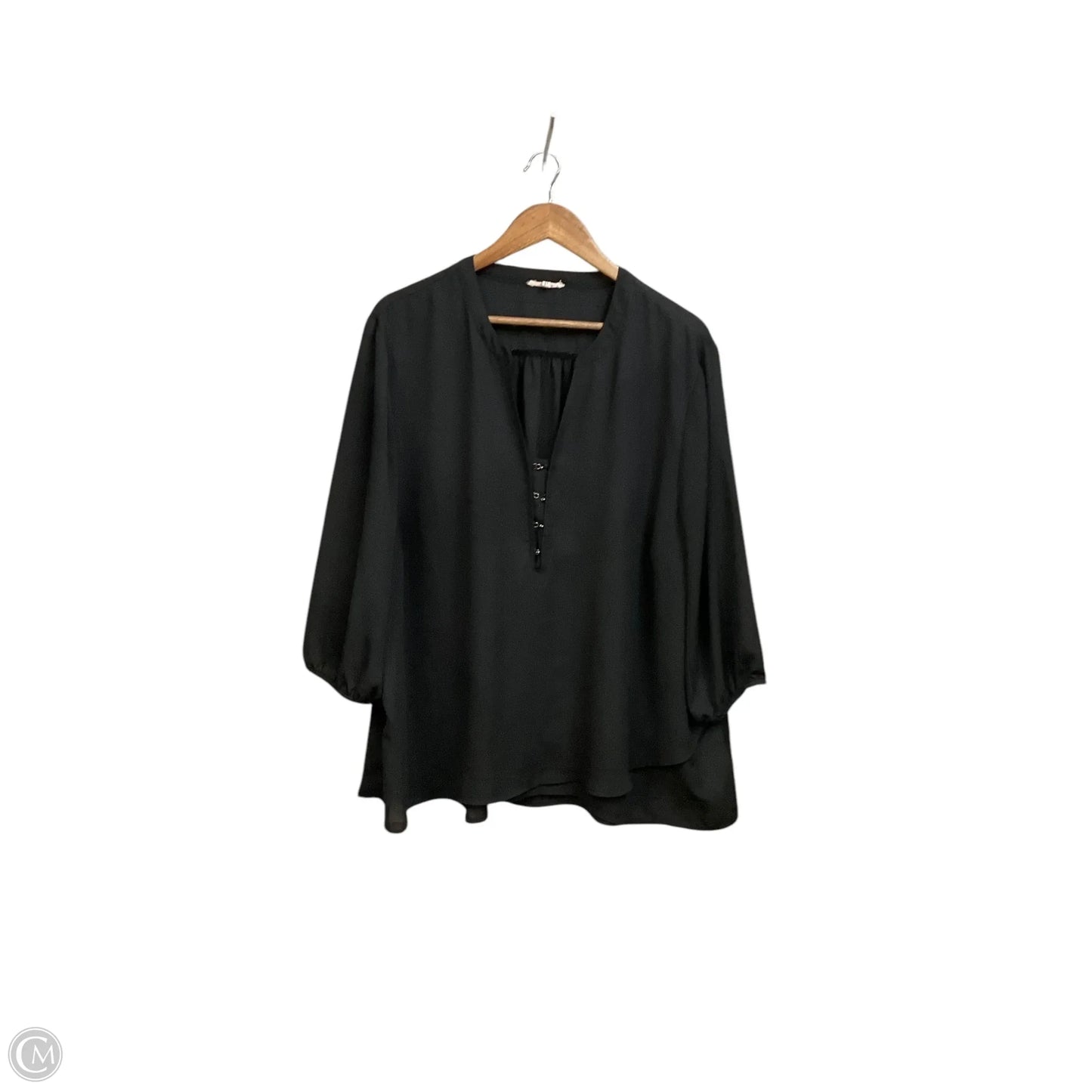 Blouse 3/4 Sleeve By Maurices In Black, Size: 3x