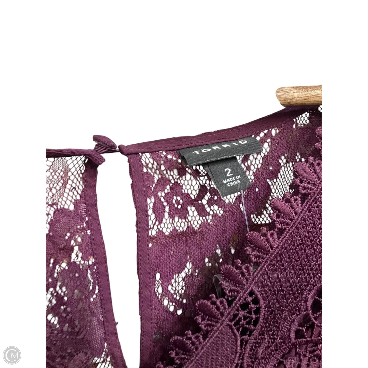 Blouse 3/4 Sleeve By Torrid In Purple, Size: 2x