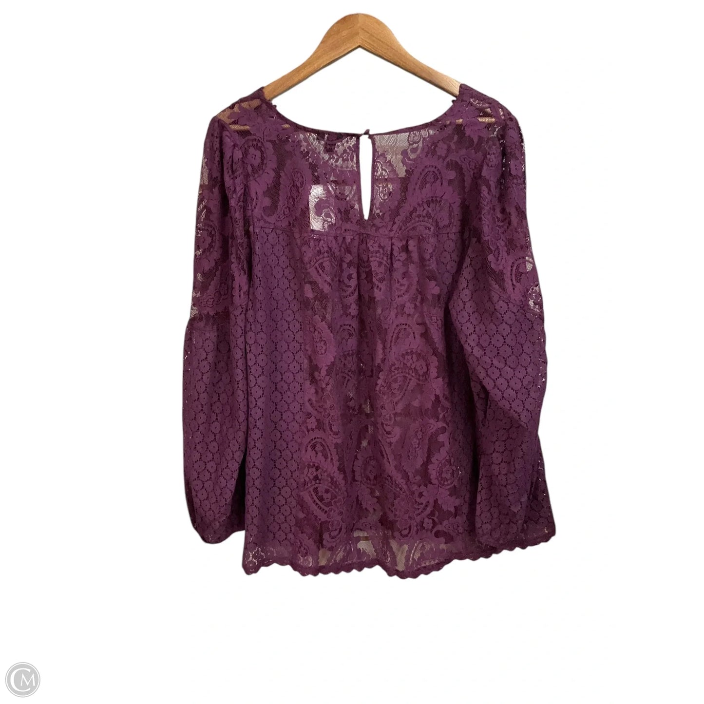 Blouse 3/4 Sleeve By Torrid In Purple, Size: 2x