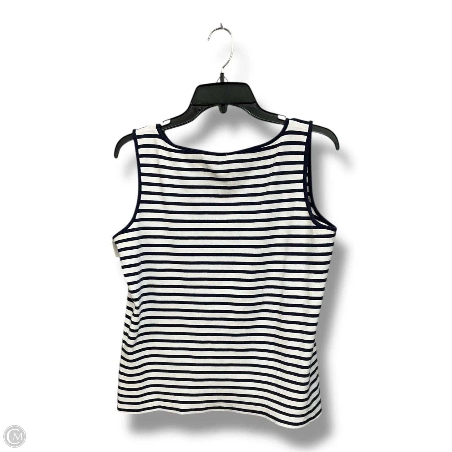 Top Sleeveless By Eddie Bauer In Striped Pattern, Size: L