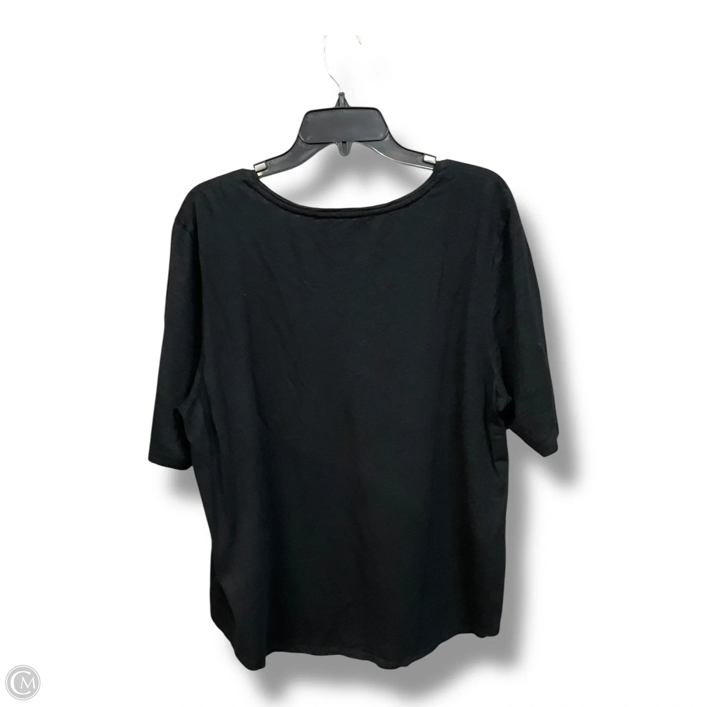 Top Short Sleeve By Chicos In Black, Size: Xxl