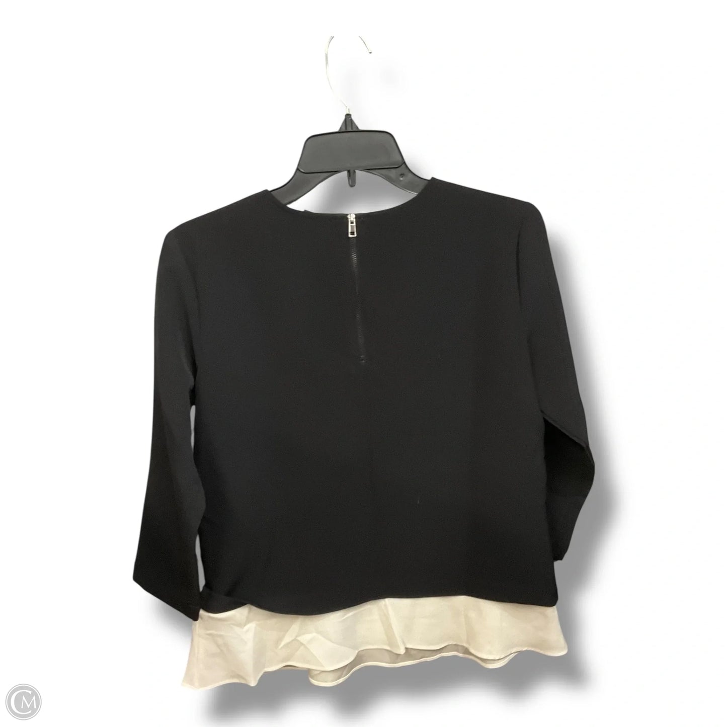 Poncho By Ann Taylor In Black & Grey, Size: M