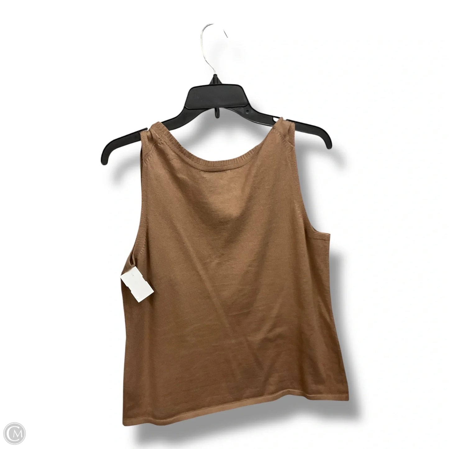 Top Short Sleeve Basic By Coldwater Creek In Tan, Size: L