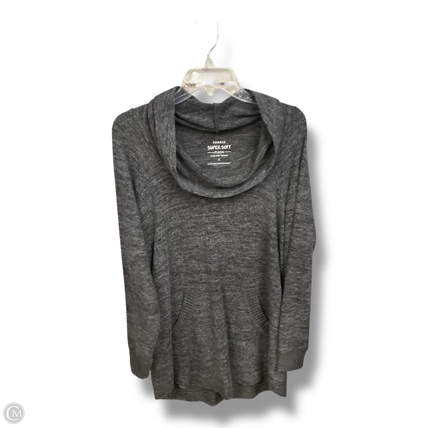 Top Long Sleeve By Torrid In Grey, Size: 1x