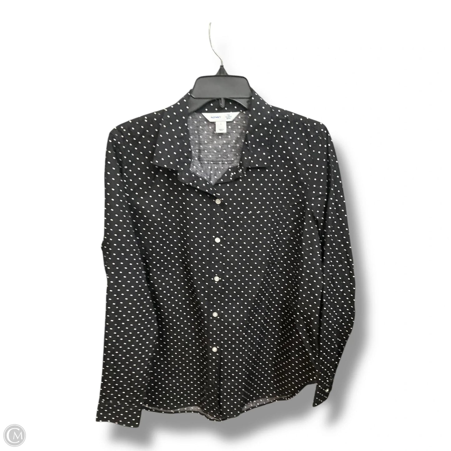Top Long Sleeve By Old Navy In Polkadot Pattern, Size: L