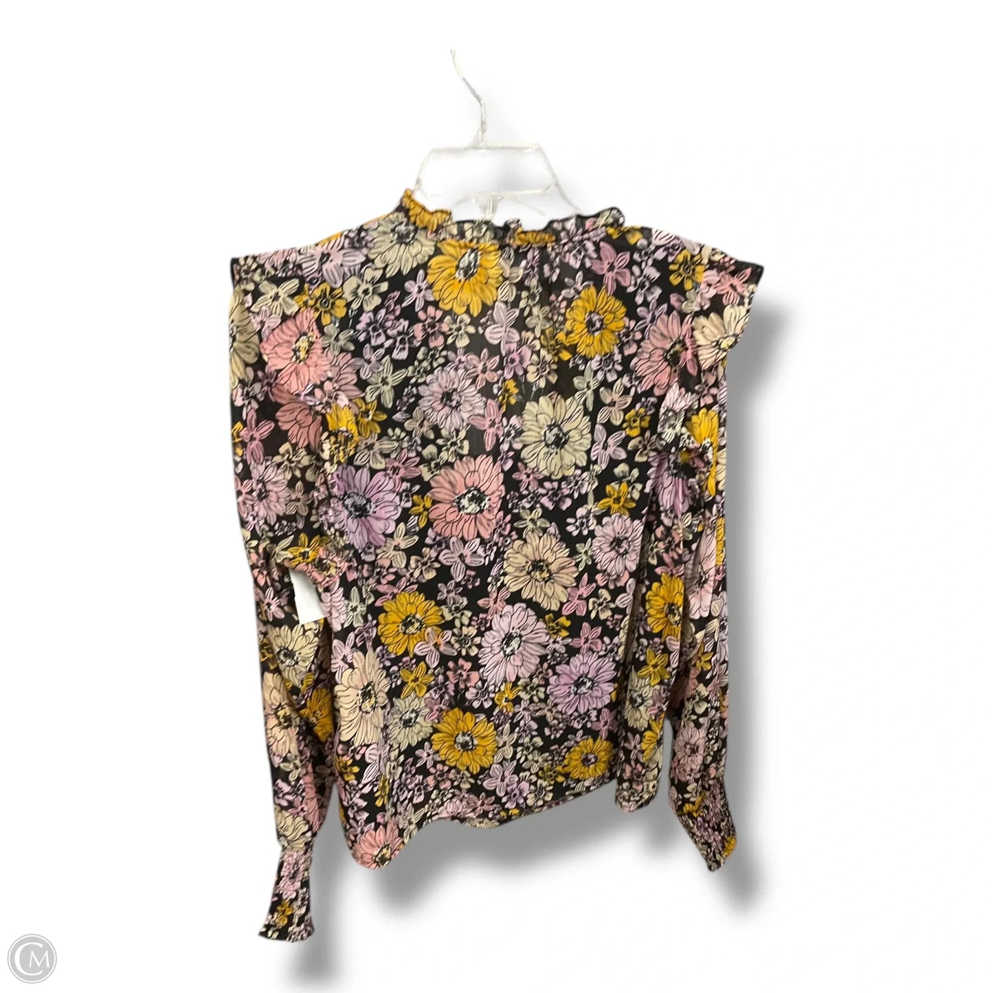 Blouse Long Sleeve By Bb Dakota In Floral Print, Size: L