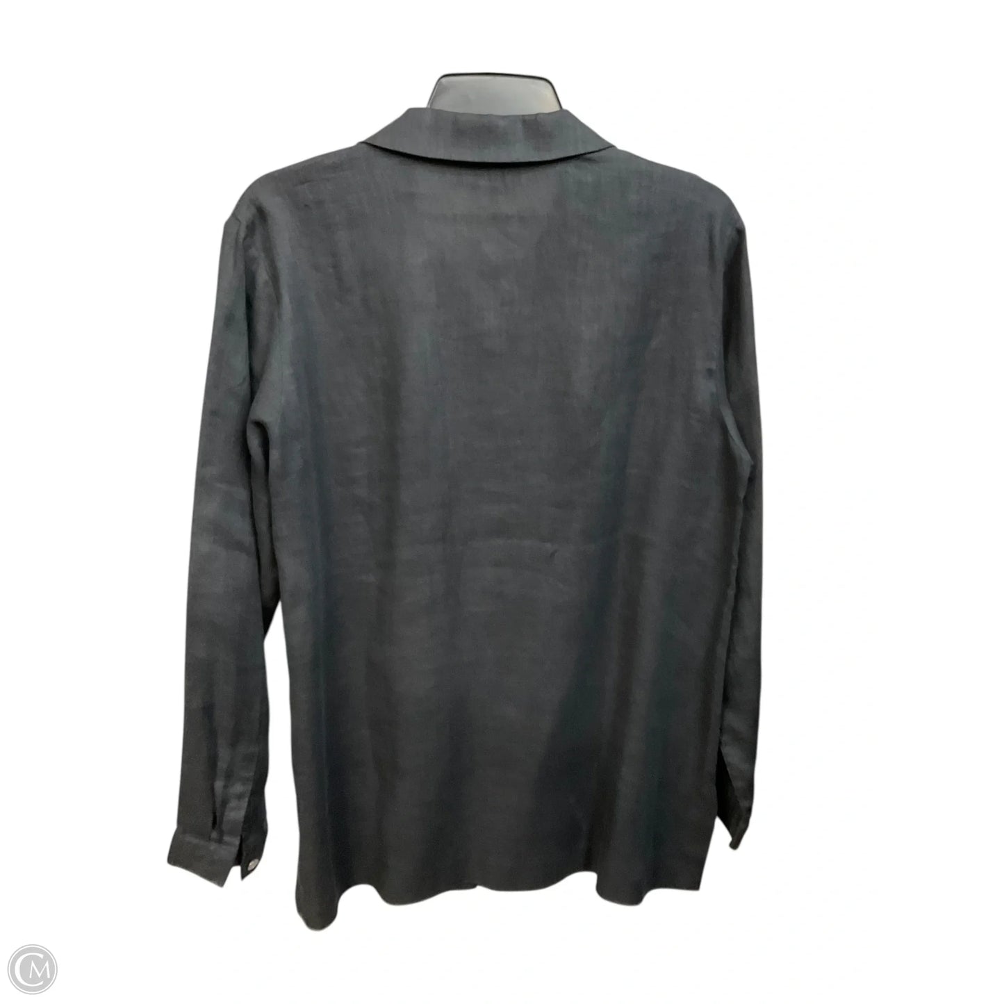Blouse Long Sleeve By Lands End In Black, Size: L