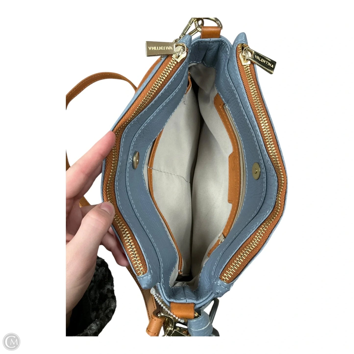 Crossbody Leather By Valentina, Size: Small