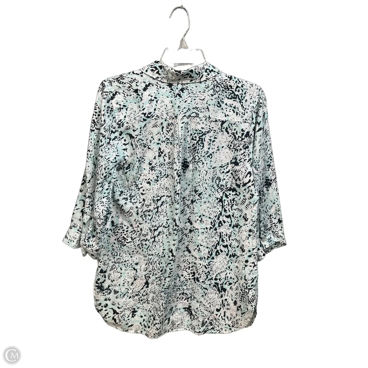 Tunic 3/4 Sleeve By Chicos In Snakeskin Print, Size: 2