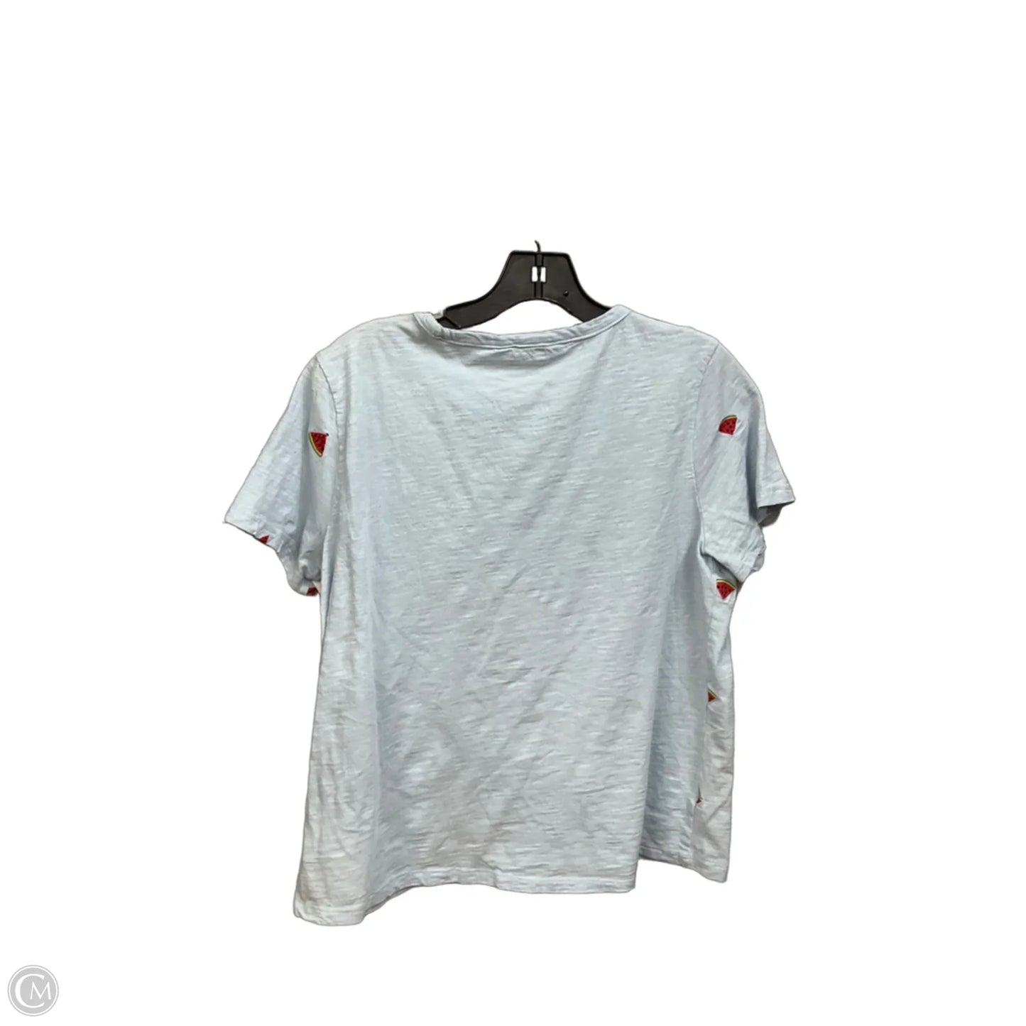 Top Short Sleeve By Lucky Brand In Blue & Red, Size: L